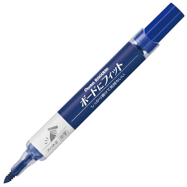 Pentel Dry Erase Markers, Fits Boards, Medium Point, Blue, EMWL5SBF-C