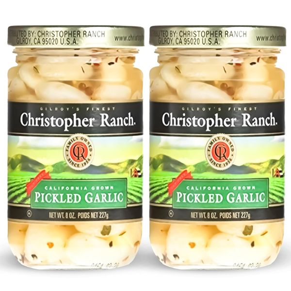 Christopher Ranch Pickled Garlic Award Winning Heirloom Fresh Garlic & Spicy Pic