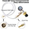 Radiator Cooling System Vacuum Purge Gauge Tool Set Coolant Refilling Kit