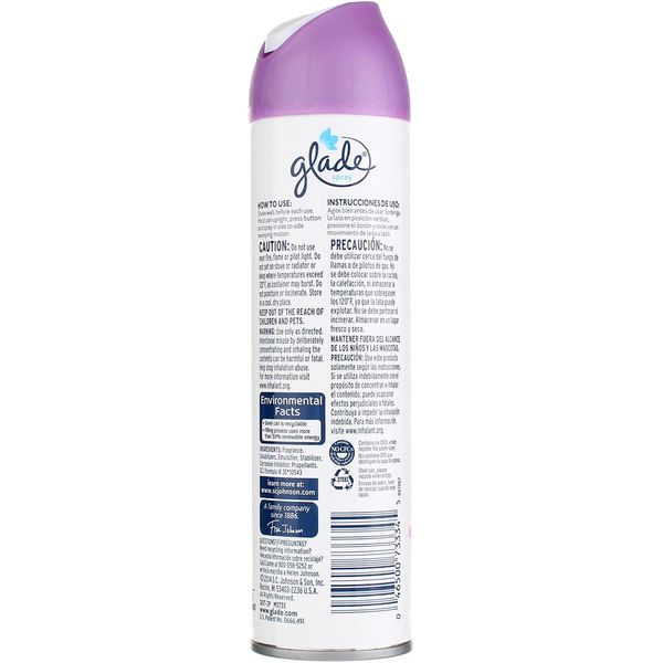 Glade Air Freshener Aerosol Spray Lavender - Vanilla 8 Ounce 3-Pack