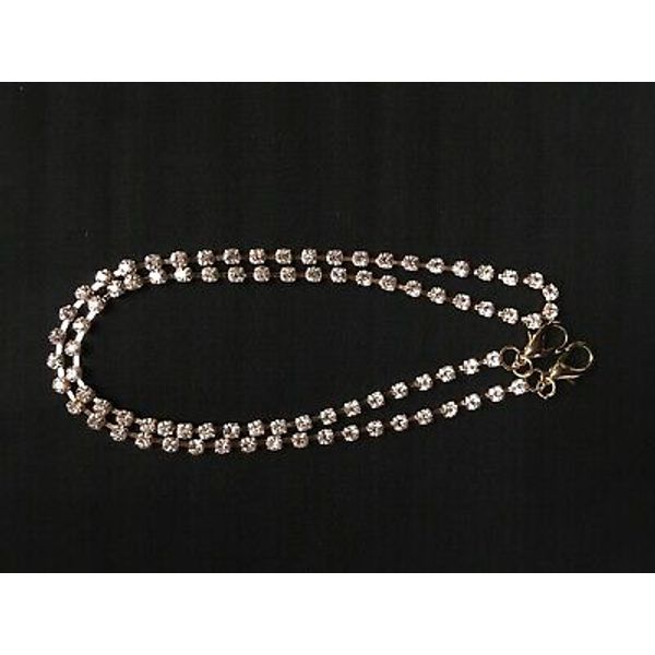 Face Mask Chain Holder Glasses Chain With Clear Stones Easy ON/OFF Lightweight