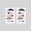 Oottati Waterproof 2 Sheets Small Cute Temporary Tattoo Stickers Colored Feather