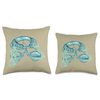 Sport climbing harness and Quickdraws Throw Pillow