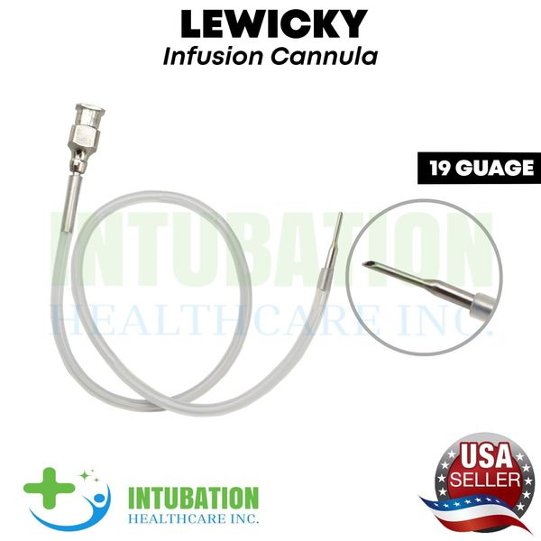 Infusion Cannula Lewicky 19G German Grade Needle Surgical Ophthalmic Instruments