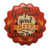 Ceramic Coaster Set Gift: Beer with Friends