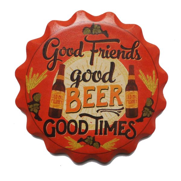 Ceramic Coaster Set Gift: Beer with Friends