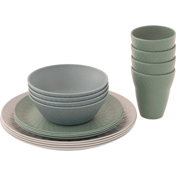 Outwell Tulip 4 Person Dinner Set ONE SIZE ASSORTED