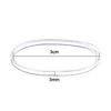 EBOOT 3 mm Clear Elastic Bands Hair Rubber Bands 500 Pieces Transparent TPU Pack of 500