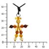 Necklace with Pendant – Amber Man – Leather Cord – Amber, amber, Amber