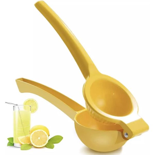 Royal Cuisine Lemon Squeezer Hand Juicer Premium Quality Manual Citrus Press to Squeeze Lemons Limes Citrus Juicer– (Small, Yellow)