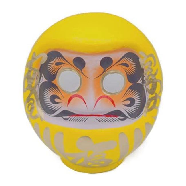 Takasaki Daruma Yellow Daruma Figurine, Size 5, Souvenir, Made in Japan, Figurine, Object, Souvenir for Foreigners