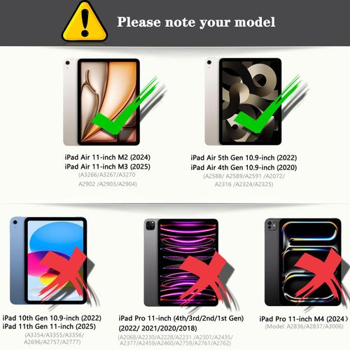 HEISHAYU iPad Air 11 Inch Case M3 2025/ M2 2024 7th/ 6th Generation,iPad Air Case 5th/ 4th Generation 2022/2020 10.9 Inch,Pencil Holder and Auto Sleep/Wake,Slim TPU Soft Cover,Gray