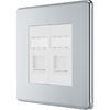 BG-Nexus-Flat-Plate Screwless Flat Plate Double RG45 Data Outlet Socket,Polished Chrome Finish