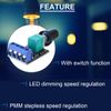 DAOKAI 2PCS MIni Speed Controller Module PWM DC Motor Governor 5V-16V 12V Speed Control Switch 10A Switch Function LED Dimming with 24AWG Cable