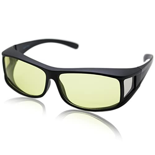 Eight Tokyo OGNL Sunglasses, Night Drive, UV Protection, Sabae Manufacturer Design, matte black/light yellow