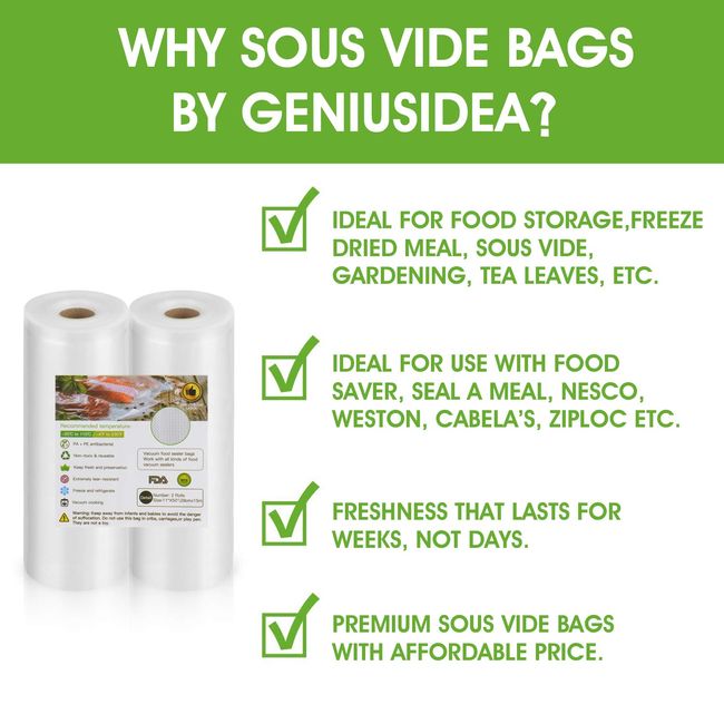 Vacuum Food Saver Sealer Bags Rolls 12/15/17/20/25/28/30cmx500cm
