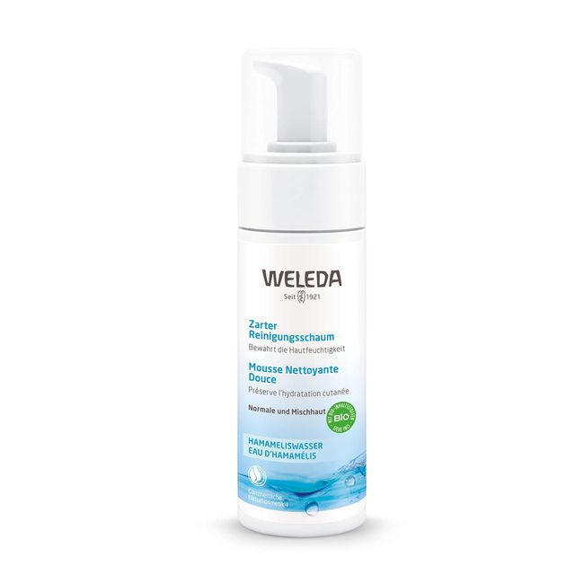 WELEDA Cleansing Foam, 5.1 fl oz (150 ml), Foaming Face Wash, Foam Type, Morning Wash, Fine Foam, Gentle Formulation, Naturally Derived Ingredients, Organic