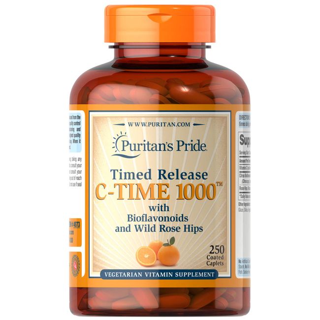 Puritans Pride Vitamin C 1000mg with Rose Hips for Immune Supports by Puritan's Pride to Support a Healthy Immune System 250 Caplets