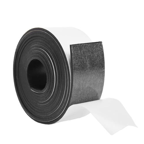 DEVNOL Neoprene Solid Rubber Strips with Adhesive Backing 1/8 (.125)" Thick X 2" Wide X 10'Long Grade 65A for Gasket, Surface Protection, Sealing