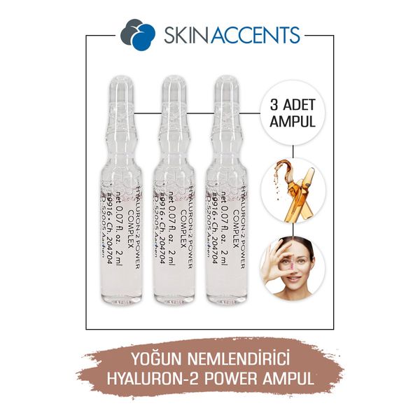 Yoğun Nemlendirici Yumuşatıcı Ampul Hyaluron Power Cilt Serumu 3 Adet Dermaroller Dermapen Serum