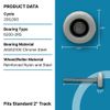 (12) White Garage Door Rollers Replacement (2" Nylon Wheels / 7" Stem)