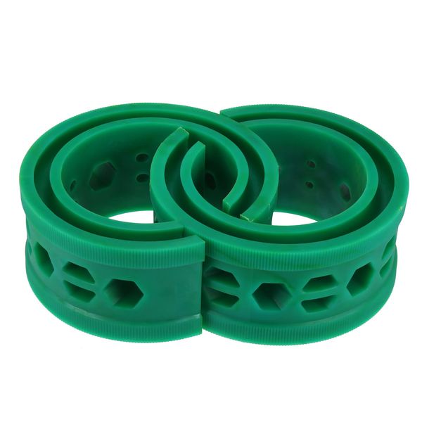 X AUTOHAUX 2pcs Green Car Coil Spring Buffer Rubber Buffer Universal B Type