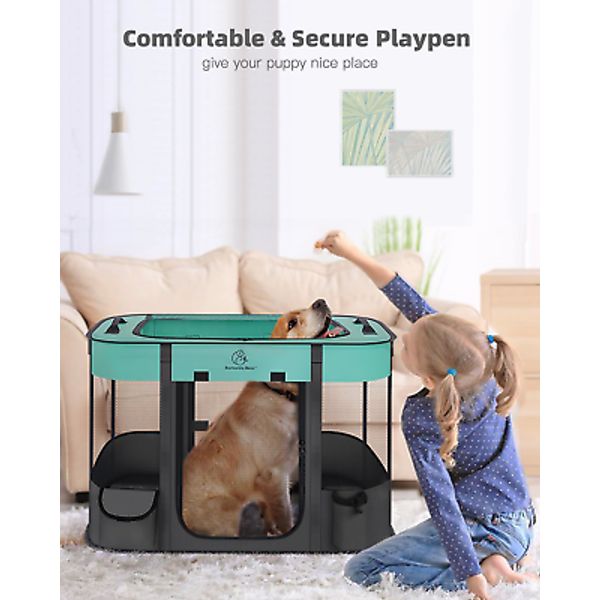 Foldable Pet Playpen,Cat Dog Playpen,Portable Dog Cage soft Portable Exercise *