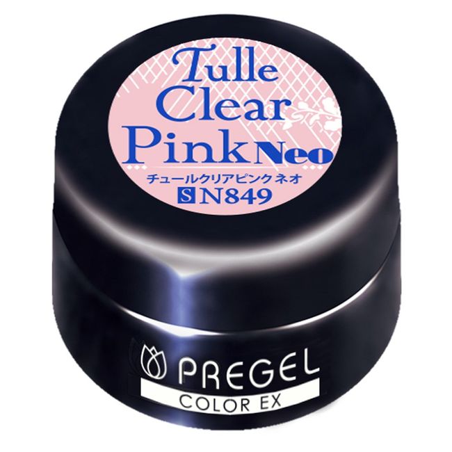 PRE GEL Color EX Tulle Clear Pink Neo 849 0.1 oz (3 g) UV/LED Compatible