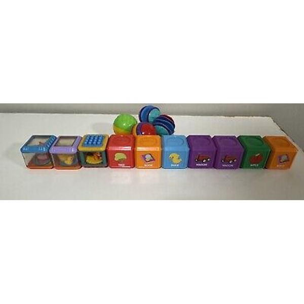 Fisher Price Peek A Boo Blocks + Alphabet Blocks + Roll Around Balls