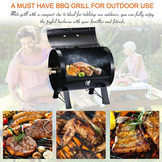 20 Outdoor Tabletop BBQ Charcoal Grill Metal Free-standing w/Wooden Handle,  1 Unit - Gerbes Super Markets