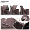 Brown Foldable Dog Stroller Pet Cage Carrier Cart w/Adjustable Canopy+Cup Holder