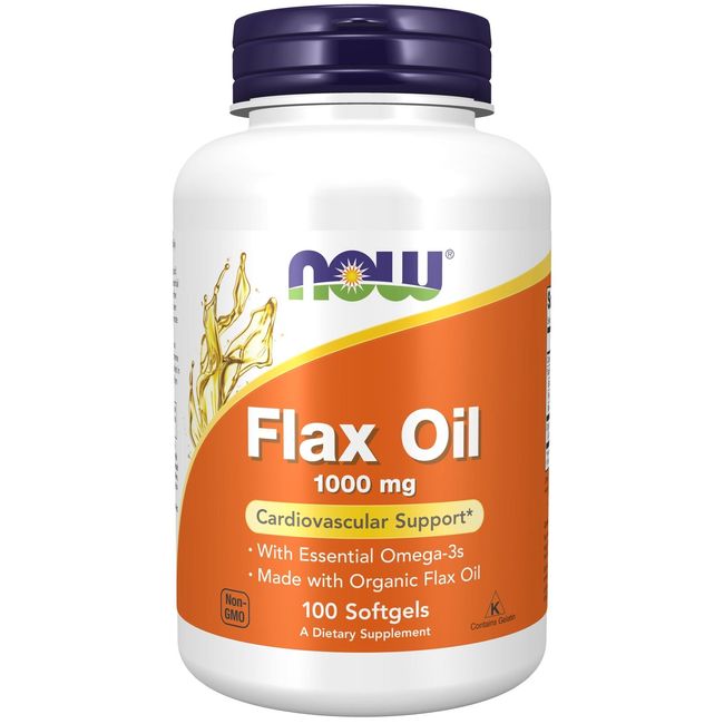 NOW Supplements - Flax Oil 1000 mg 100 Softgels