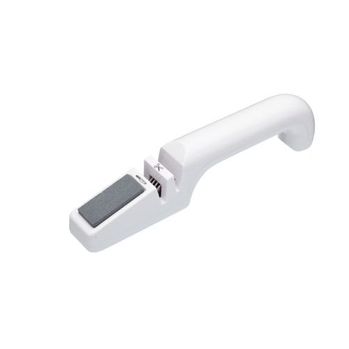 KitchenCraft KCSHARPENER Kitchen Knife Sharpener with Scissor Sharpening Tool, Easy to Use 3 in 1 Design, 22 x 3 x 4.5 cm, White