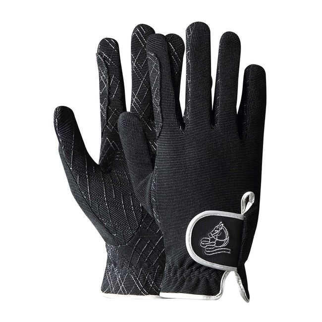 EQULIBERTA Silicone Grip Gloves, Black, XS