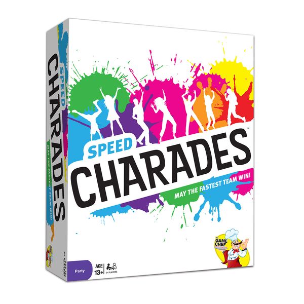 Speed Charades Party Game - Charades Board Game - Includes 1400 Charades - Perfect for Groups and Family Game Nights