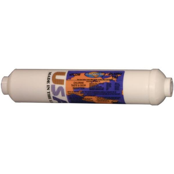Omnipure K2540-JJ Inline Coconut Carbon Water Filter 1/4 Quick Connect