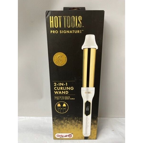 Hot Tools Pro Signature 2-In-1 Curling Wand, 1" or 1 1/2"- NEW IN BOX/ SEALED