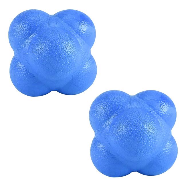 NABESHI Reaction Balls, Reaction Balls, Irregular Balls, Reflexes, Motion Vision (2 Blue)