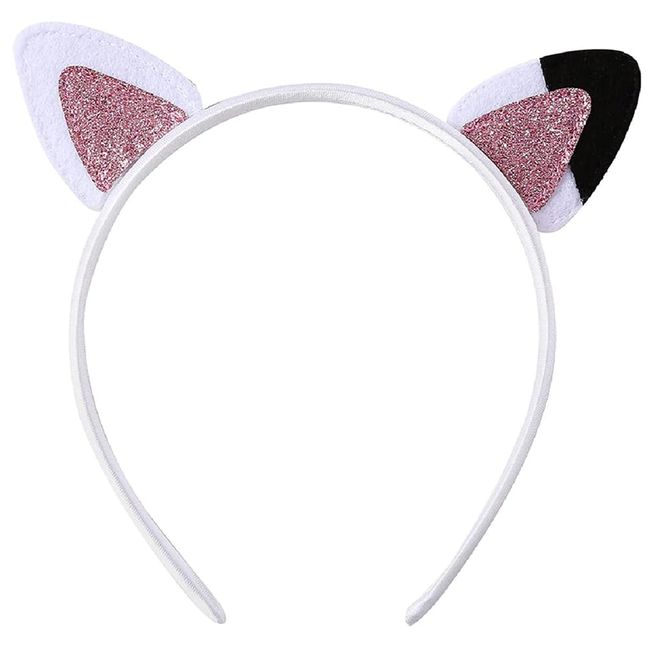 LOVINSHOW Glitter Cat Ears Headband Halloween Costume Accessory