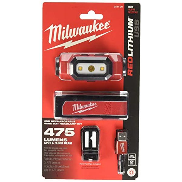 MILWAUKEE'S Electric Tools 2111-21 USB Rechargeable Headlamp, Red