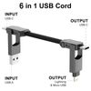 CHAFON 6 in 1 ALL IN Charger Grey Multi Charging Cable Type-C/A