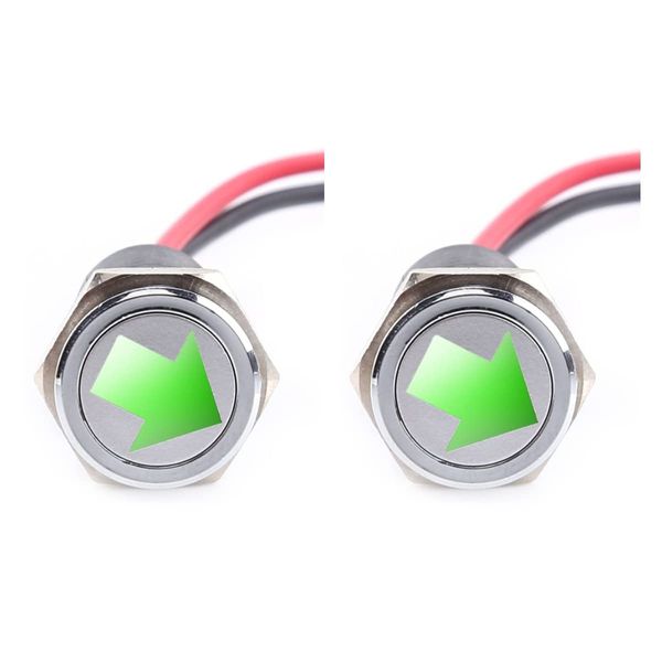 YWBL-WH LED Dash Panel Warning Fog Turn Light Indicator 14mm 12V LED Indicator Light (1 Pc)