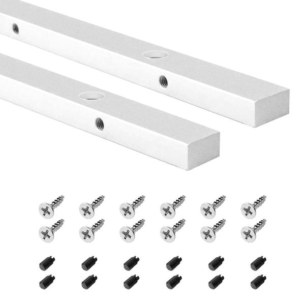 POWERTEC 71518-P2 18-Inch Miter Bar for any Standard 3/4" x 3/8" Miter Slot, Crosscut Sled for Table Saw, Router Table, Band Saw, 2PK