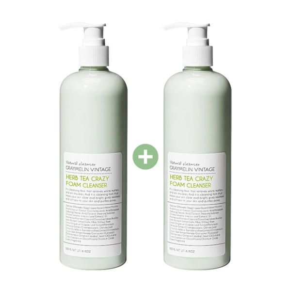 Herbal Tea Crazy Foam Cleanser 500ml x 2