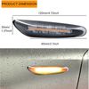 Biqing 2PCS Dynamic Amber LED Front Side Indicator 14 SMD Turn Signal Light Blinker Lamp with T10 Plug CANBUS Error Free Compatible for E46 E60 E61 E81 E82 E87 E88 E90 E91 E92 E93