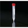 Globe Scientific 6269 Polypropylene Centrifuge Tube with Attached Red Screw Cap, Sterile, 15mL Capacity, Printed Graduation, Bag Pack (Case of 500)