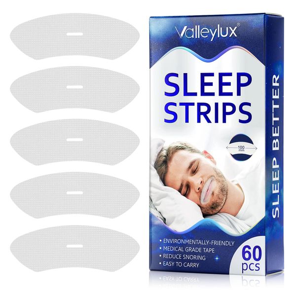 shifakou Mouth Tape for Sleeping-60Pcs Sleep Strips-Advanced Gentle Mouth Tape Devices Help Train Nasal Breathing,Promote Better Nighttime Sleeping