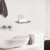 Self Adhesive Bar Soap Dish for Shower, Bathroom Holder Wall Silver 