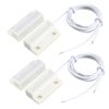 sourcing map 2pcs MC-38 Surface Mount Wired NO Door Sensor Alarm Magnetic Reed Switch White