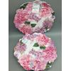 x4 Shabby Chic MELAMINE Dinner Plate Set Hydrangea Pink Purple Easter Floral NEW